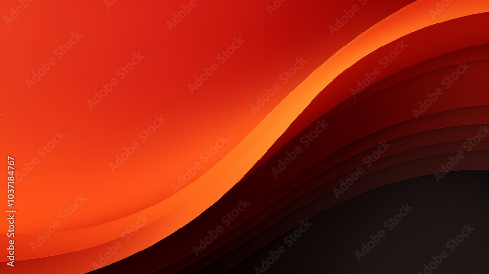 Wall mural abstract red 3d blurred background in the form of waves, lines,wallpaper, template, with gradient, r
