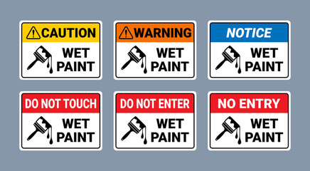 Wet Paint Sign Collection