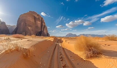 Semi-desert and mountains in Saudi Arabia