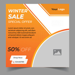 Digital marketing social media post and corporate web banner template