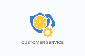 Customer Service Vector Icon Or Logo Illustration