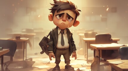 Tears of Goodbye in a Soft Interior