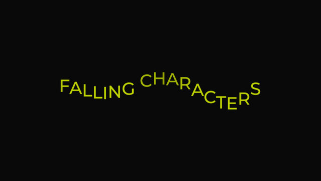 Falling Characters Text Animation Preset with Bounce Effect