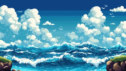 Ocean Depths: Video Game Level Design Illustration