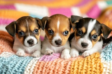 Pet adoption posters pinned on a colorful board