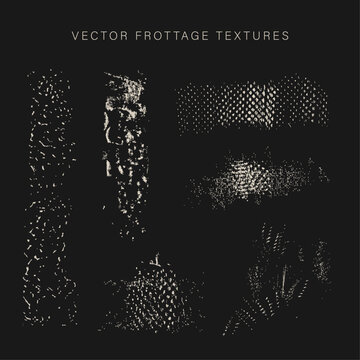 Black and White Frottage Grunge vector  textures