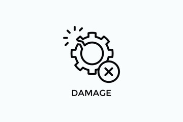 Damage Vector Icon Or Logo Illustration