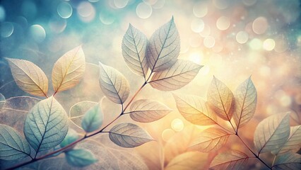 Double Exposure Photography of Pastel Paper Texture with Leaf Props for Elegant Backgrounds and Creative Designs