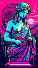 Cyberpunk and Vaporwave Style Concept