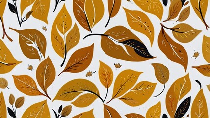 Abstract oil painting pattern in a small leave