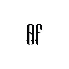 AF monogram logo design letter text name symbol monochrome logotype alphabet character simple logo