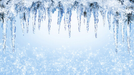 Winter Wonderland Icicles: Sparkling ice formations hang delicately, creating a captivating winter scene. Perfect for holiday designs and winter-themed projects.