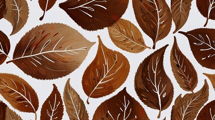 Abstract oil painting pattern in a small leave