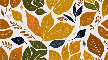 Abstract oil painting pattern in a small leave