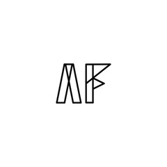 Obraz premium AF monogram logo design letter text name symbol monochrome logotype alphabet character simple logo