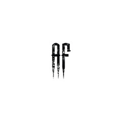 AF monogram logo design letter text name symbol monochrome logotype alphabet character simple logo