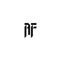 AF monogram logo design letter text name symbol monochrome logotype alphabet character simple logo