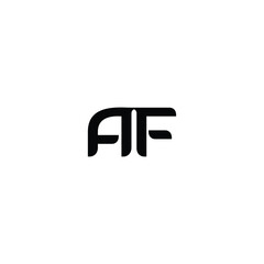 Obraz premium AF monogram logo design letter text name symbol monochrome logotype alphabet character simple logo