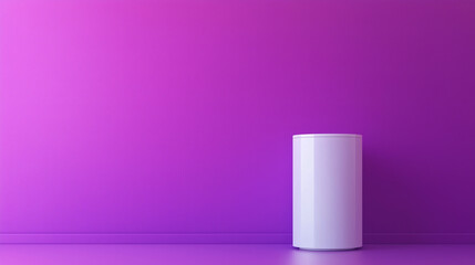 Fototapeta premium A clean white boiler on a striking purple backdrop, leaving room for text