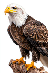 Obraz premium Majestic bald eagle perched proudly on a branch capturing nature's splendor