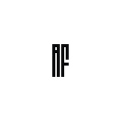 AF monogram logo design letter text name symbol monochrome logotype alphabet character simple logo