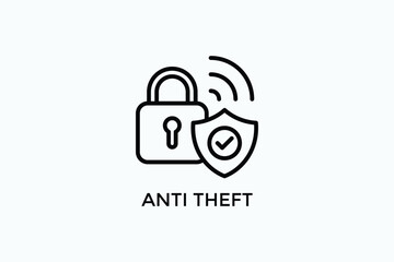 Anti Theft Vector Icon Or Logo Illustration