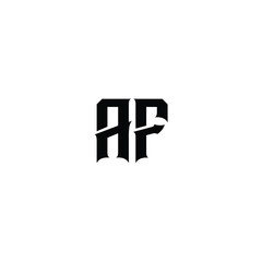Obraz premium AF monogram logo design letter text name symbol monochrome logotype alphabet character simple logo