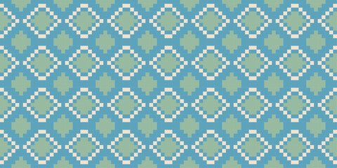 Geometric pixel pattern in pastel colors