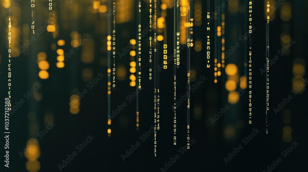 Poster Digital matrix the intersection of technology and data visualization in modern design