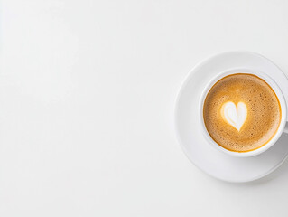 cup of coffee on white background 
