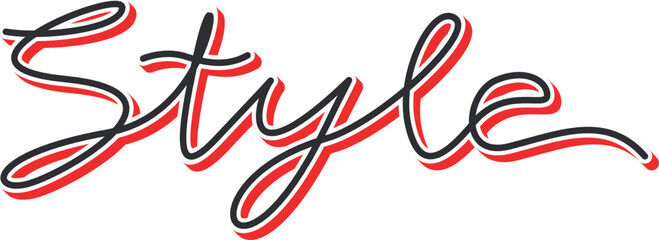 Stylish writing design with Latin letters