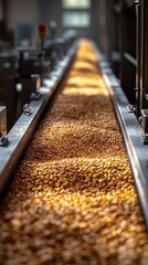 Einkorn wheat in dehulling process.