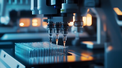 Fototapeta premium Advanced laboratory equipment for precision liquid handling and sample preparation in scientific research