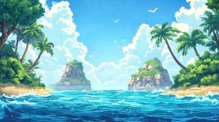 Ocean Depths: Video Game Level Design Illustration