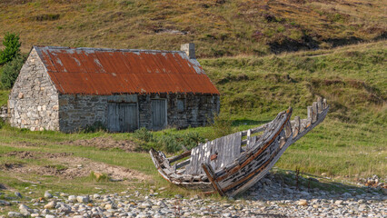 Talmine And Talmine Bay Sutherland Scotland In Summer The Wreck of The Shamrock A 19th Century Loop © Karl Allen Lugmayer