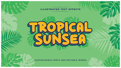 Tropical Sunsea: Bring the vibrant energy of the tropics into your designs with this bold and colorful text effect! Perfect for summer projects, beach-themed events, and tropical vibes.