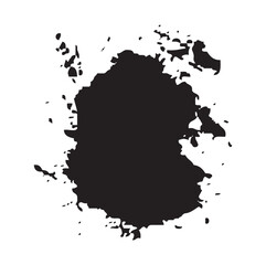 black ink brush dropped splash splatter