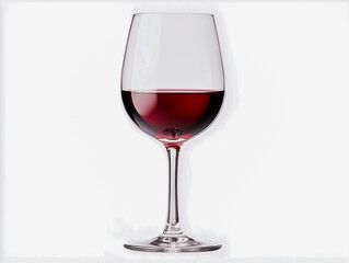 glass with red wine 