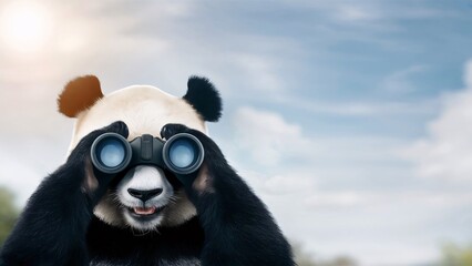 Fototapeta premium Panda Banner Template