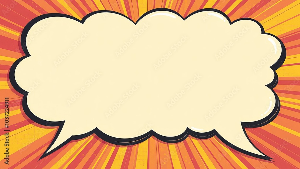 Poster two speech bubbles on a colorful background