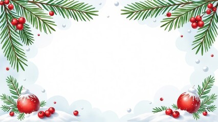 A white background with a red and green Christmas tree