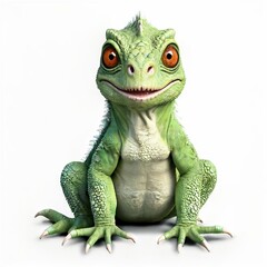 Obraz premium iguana cartoon transparent background