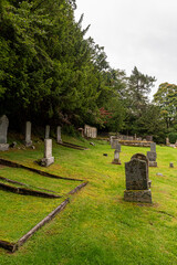 Naklejka premium Church and Grave of Seath Mor Sgorfhiachlach, Cairngorms Scotland