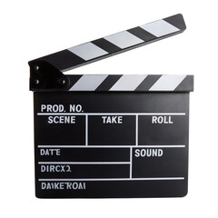 Clapperboard, isolated on white 