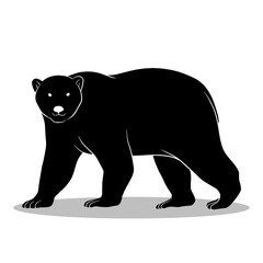 Bear silhouette illustration Design Bear silhouette icon