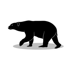 Bear silhouette illustration Design Bear silhouette icon