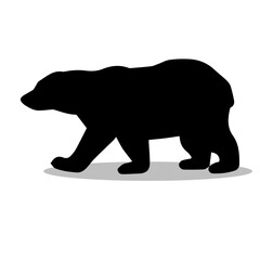 Bear silhouette illustration Design Bear silhouette icon
