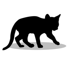 Bengal Cat silhouette illustration Design Bengal Cat silhouette icon