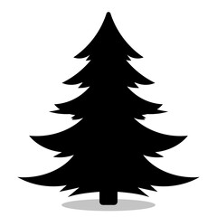 Christmas tree silhouette illustration Design Christmas tree silhouette icon