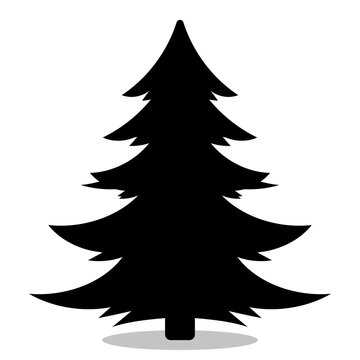 Christmas tree silhouette illustration Design Christmas tree silhouette icon